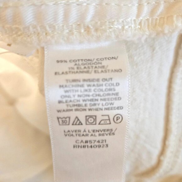 LOFT Women’s High Waist Straight Crop Jeans White Denim Size 27 4 Stretch Casual - Picture 6 of 6